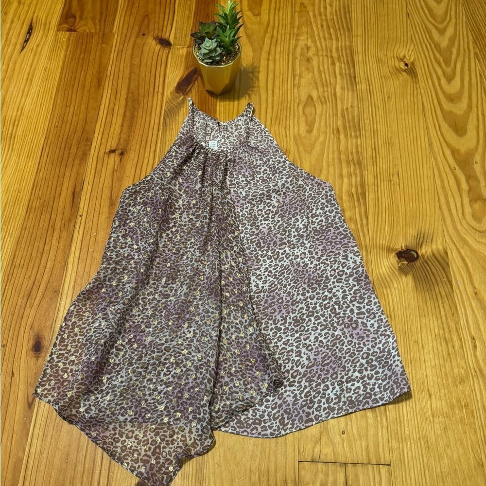 Alice & Trixie 100% Silk Tank Top Sleeveless Size XS Animal Print Multicolored